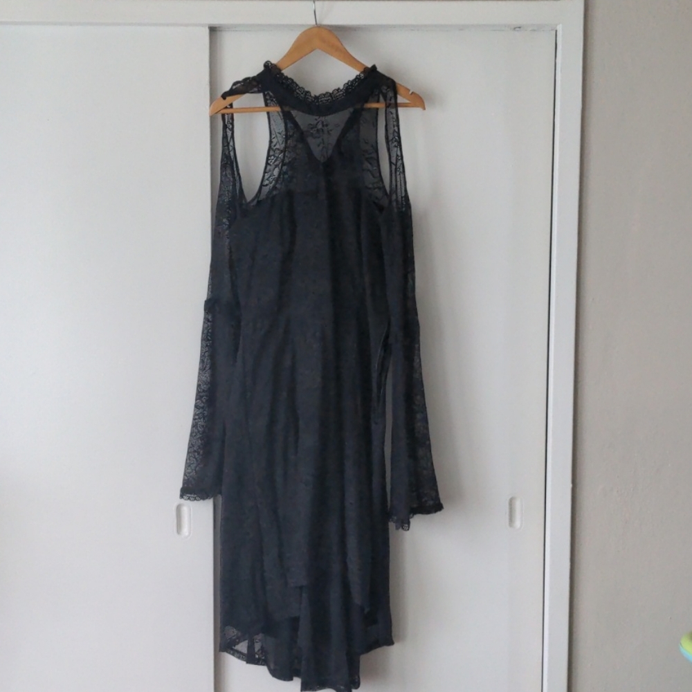 Lace Shoulder Dress